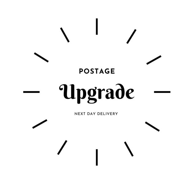 Postage upgrade to next day delivery or tracked delivery