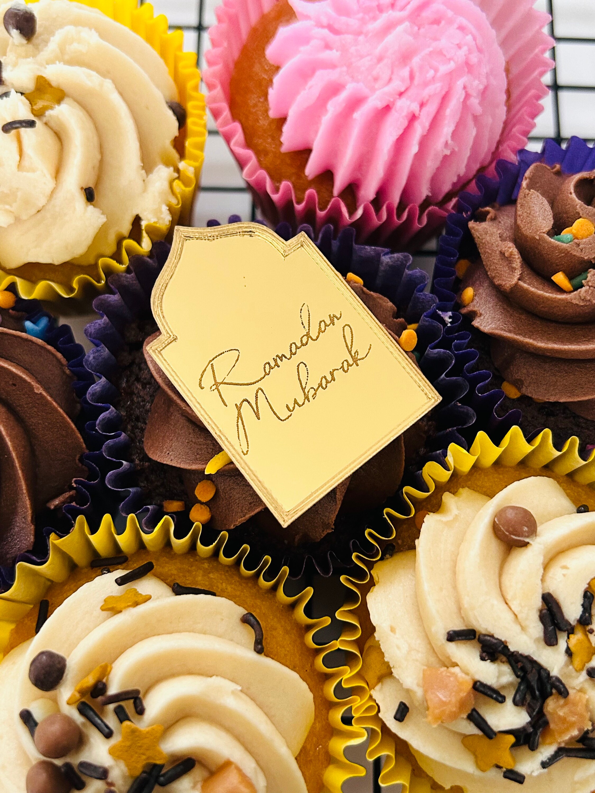 30 Essbare Eid Mubarak Cupcake Topper – Bunte Dek Produktbild-Vorschau 4
