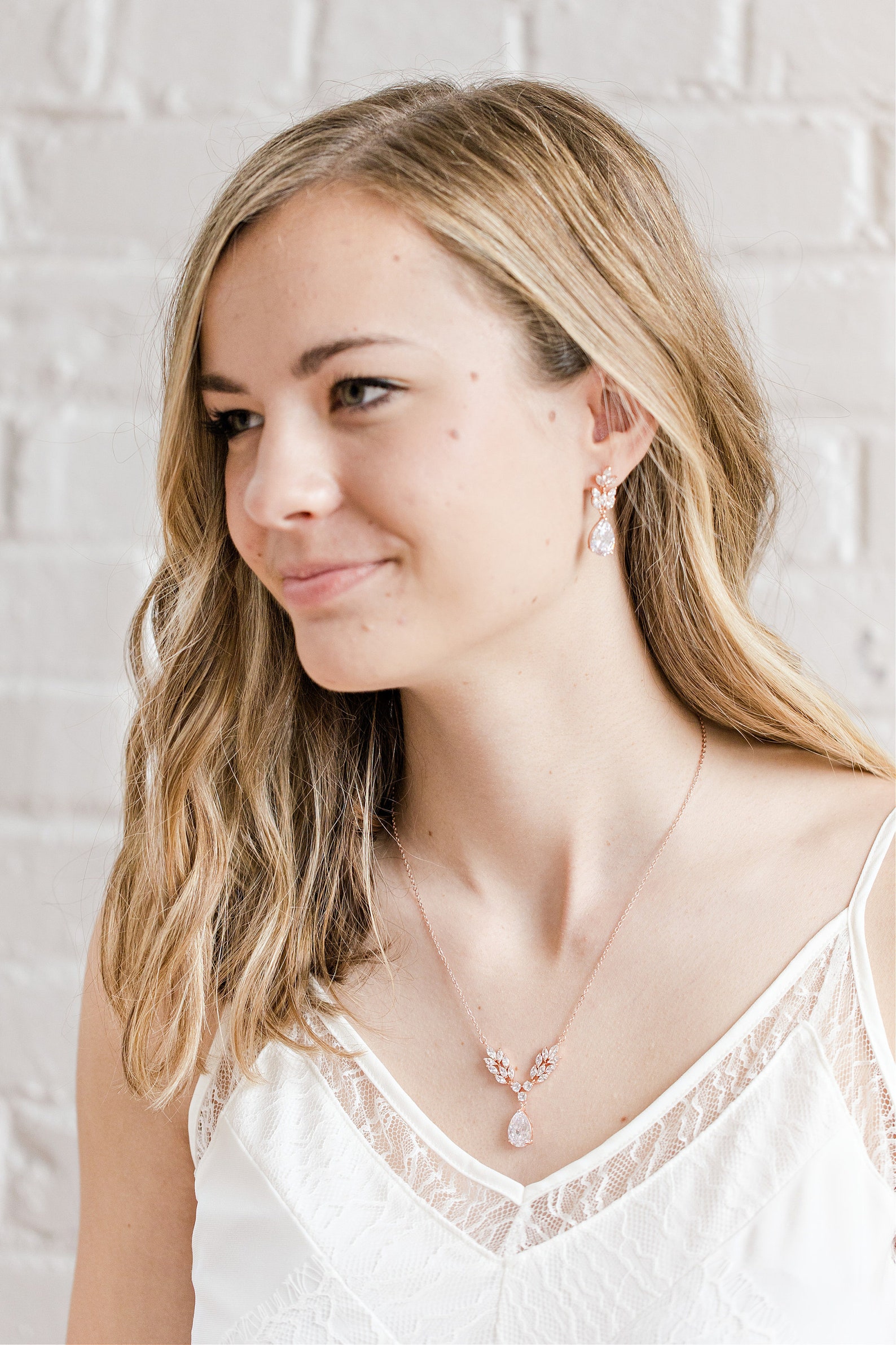 Gold Bridal Jewelry Set Wedding Jewelry Set Wedding Necklace Etsy