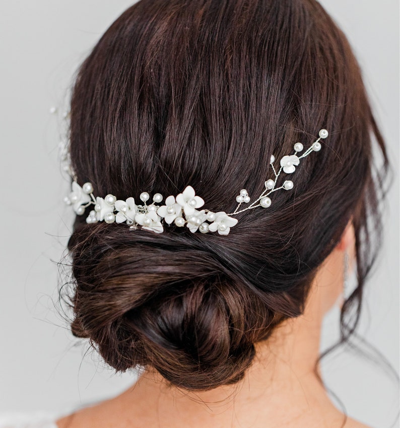 pearl bridal hair vine