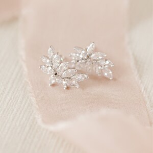 silver bridesmaid earrings