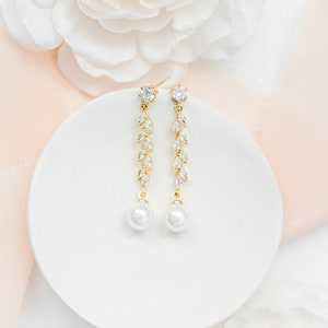 pearl bridal earrings