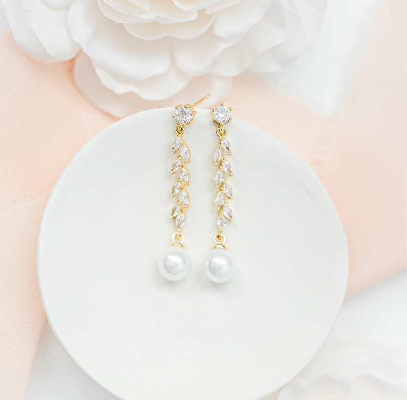 pearl bridal earrings