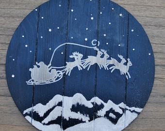 Sleigh Ride / Holiday Wood Sign