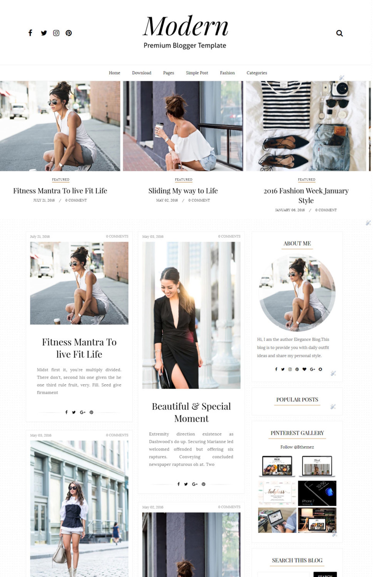 Modern Blog Templates Modern Blog Templates