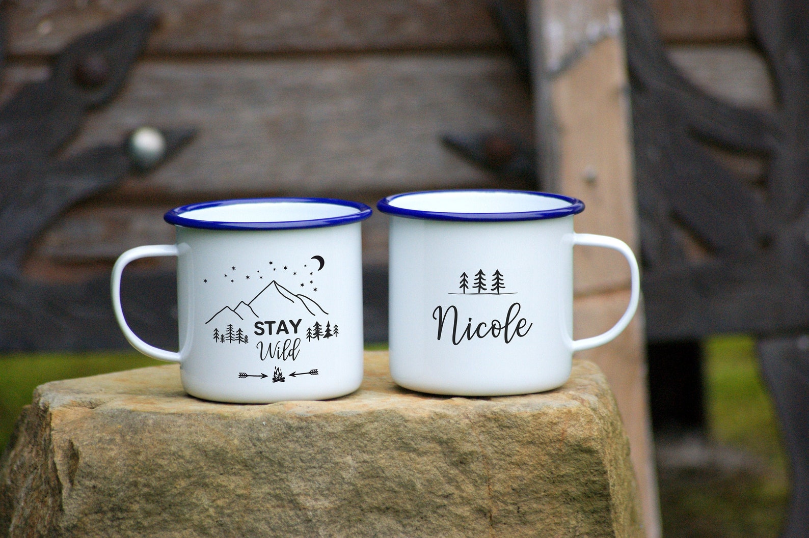 Custom Enamel Mug Custom Camp Mugs Personalized Mugs Camping Etsy