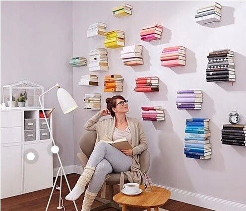 Unsichtbares Bücherregal Aus Edelstahl – 2 Stück, Schwebendes Design, Versteckte Halterung, Für Wandmontage