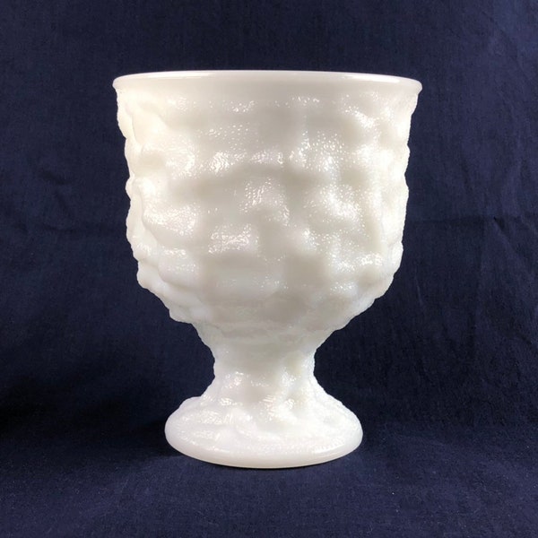 Milk Glass Planter | Crinkle Texture | EO Brody Cleveland OH