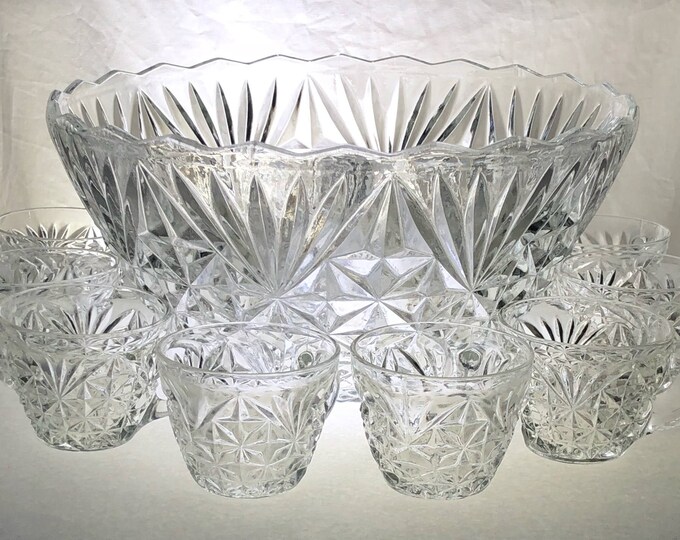 Arlington Punch Bowl Set One Punch Bowl Twelve Punch Cups Anchor