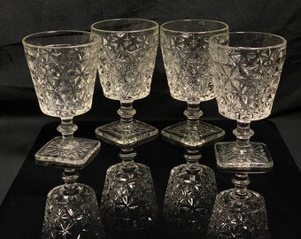 Mt. Vernon or Washington | #699 | by Imperial Glass Company | Water Goblets | Eight Ounces | Set of Four