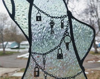 Locks and Keys Halloween Ghost suncatcher