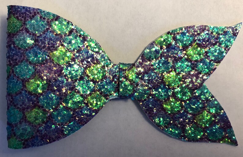 Ariel Bow Mermaid scales Hair Bow Toddler Bow Princess Bow Mermaid Tail Hair Bow Little Mermaid Bow Mini Hair Bow Princess Hair Bow