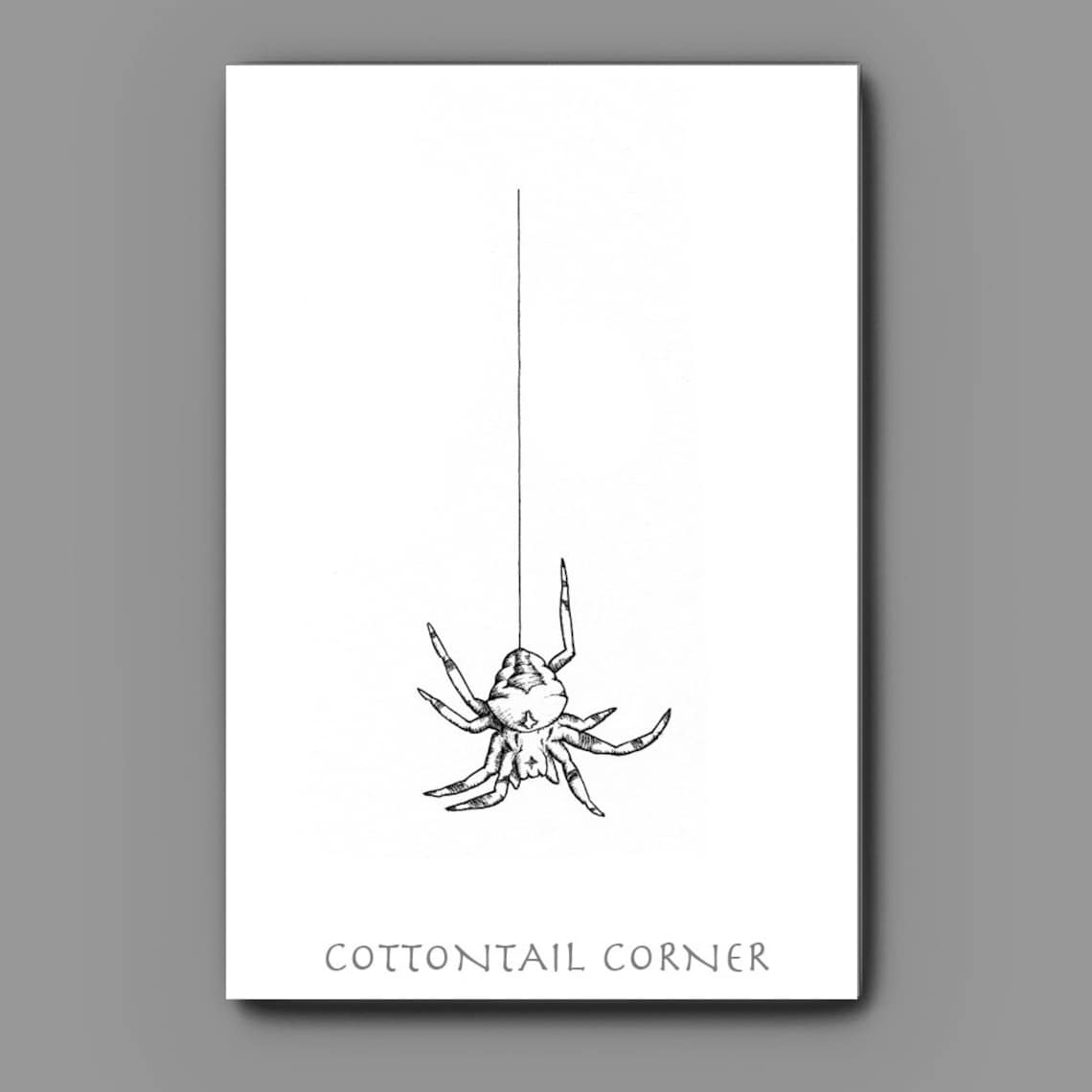 Dangling Spider Drawing Pen and Ink Hand Drawing Instant - Etsy