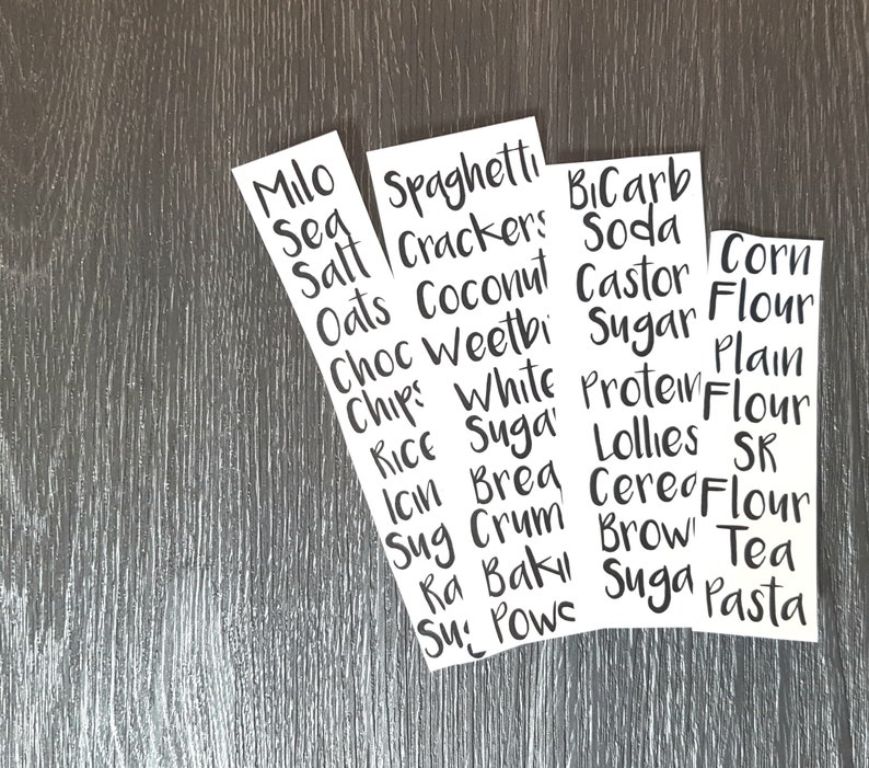Kitchen Pantry Cupboard Labels Label you containers and Etsy