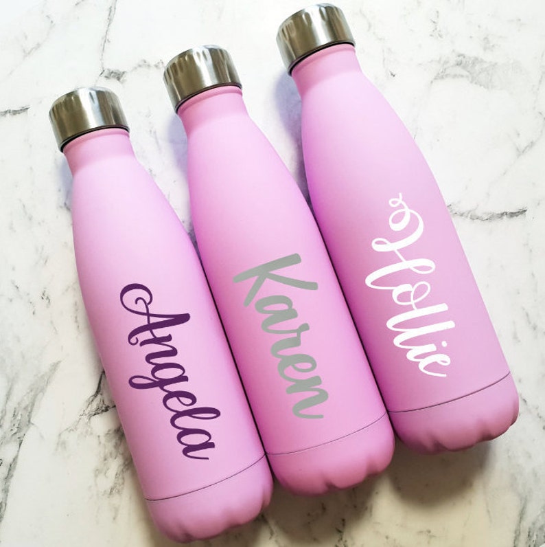 Drink Bottle Name Decal DIY Vinyl Label Decal Recycled Water Etsy