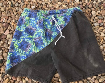 Mens Swim Trunks Denmark Flag Wave Collage Quick Dry Beach Board Shorts with Mesh Lining