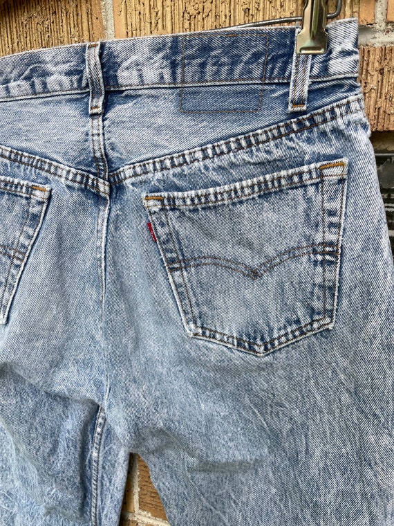 Late 1980’s distressed Levis 501 acid washed deni… - image 6