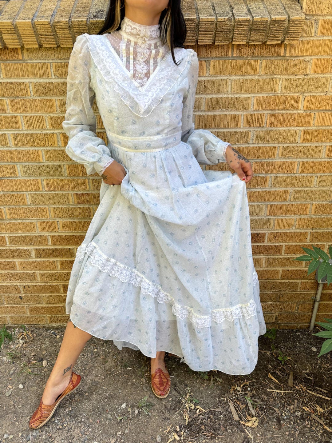 Vintage 1970’s Gunne Sax Floral Prairie Maxy Dress Tagged Size 9 - Etsy