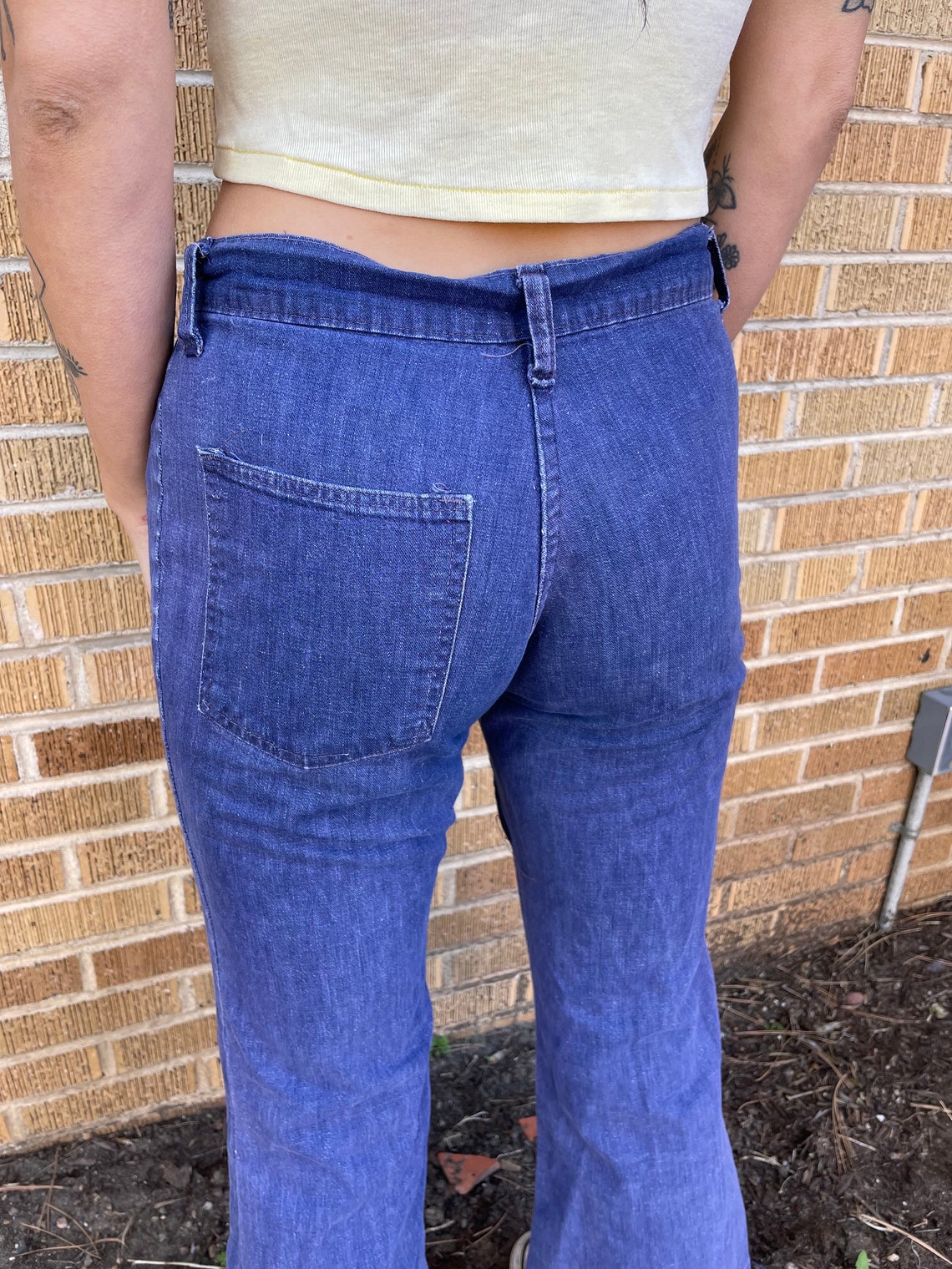 Vintage Rapper Pants Vintage 1960’s 70’s JC Rapper Low Rise Flares Denim Pants Modern 30x30 ...