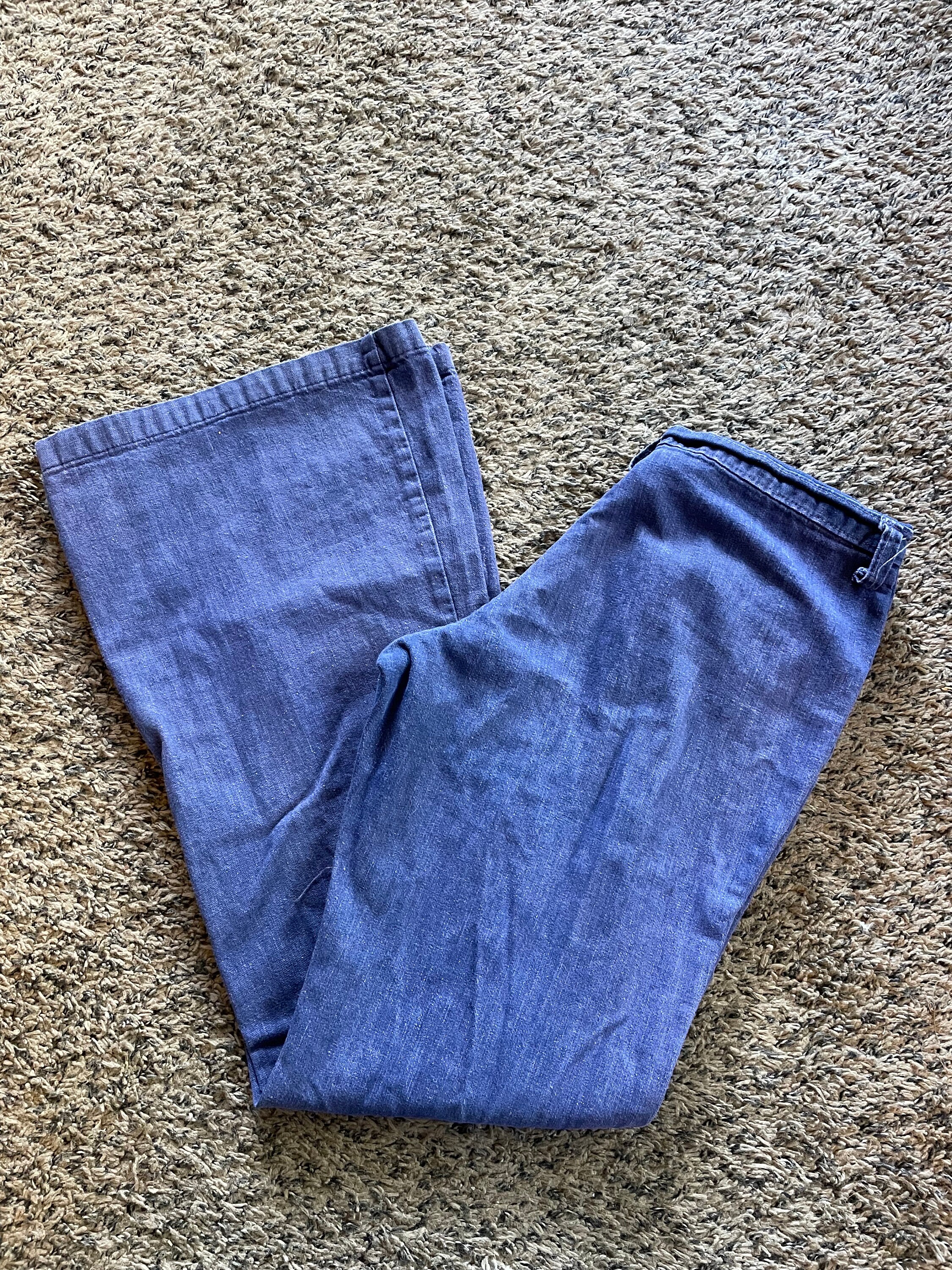 Vintage Rapper Pants Vintage 1960’s 70’s JC Rapper Low Rise Flares Denim Pants Modern 30x30 ...