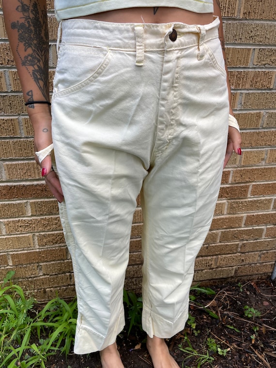 Vintage Early 70’s Dee Cee carpenter pants faint … - image 2