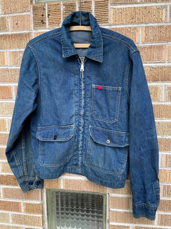 Denim Jacket Distressed Size 