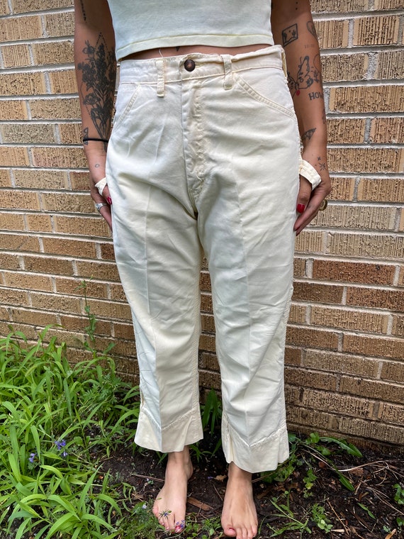 Vintage Early 70’s Dee Cee carpenter pants faint … - image 1