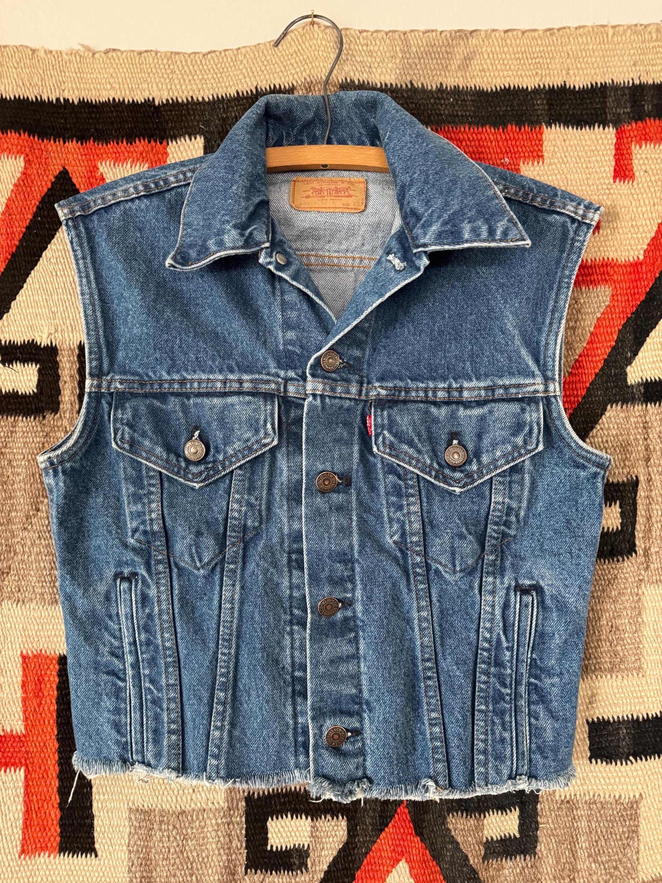 ジャケット・アウター LEVIS VINTAGE CLOTHING BLACK DENIM VEST Levi's Black Vests for Men for Sale - Shop New & Used - eBay