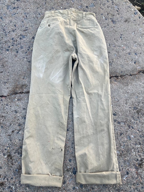 1950s Gray Sanforized Cotton Pants
