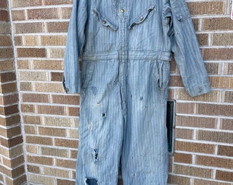 Vintage 1950’s Big Smith Sanforized work coveralls Union made size Medium