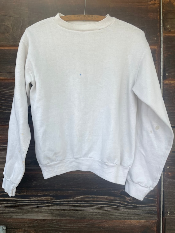 Vintage 90'S Russell ATHLETIC blank sweatshirt, made in the USA, men's size XL. cotton navy blue type Vintage Second Hand