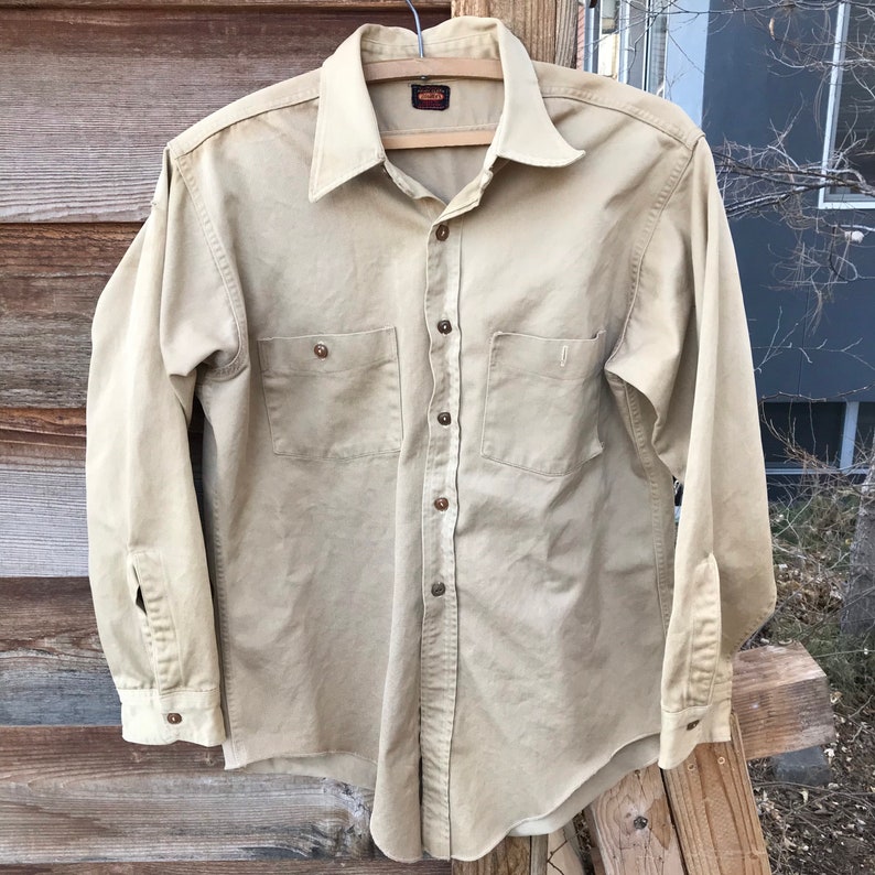 1940s Dickies Army Cloth WWII Military Work Shirt Size Large - Etsy