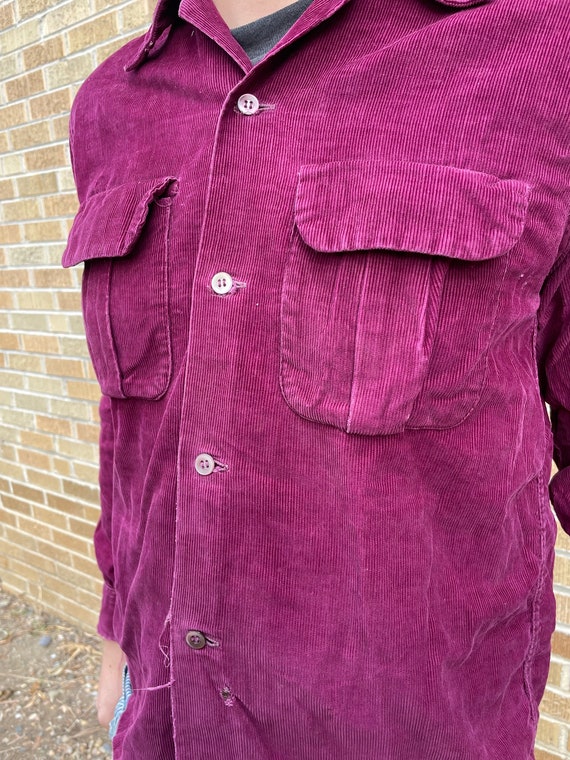 Vintage 1950’s Pilgrim corduroy button up shirt l… - image 6