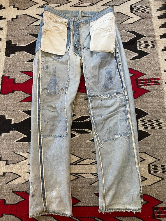 Vintage 1980’s Levi 501 redlines distressed origi… - image 8