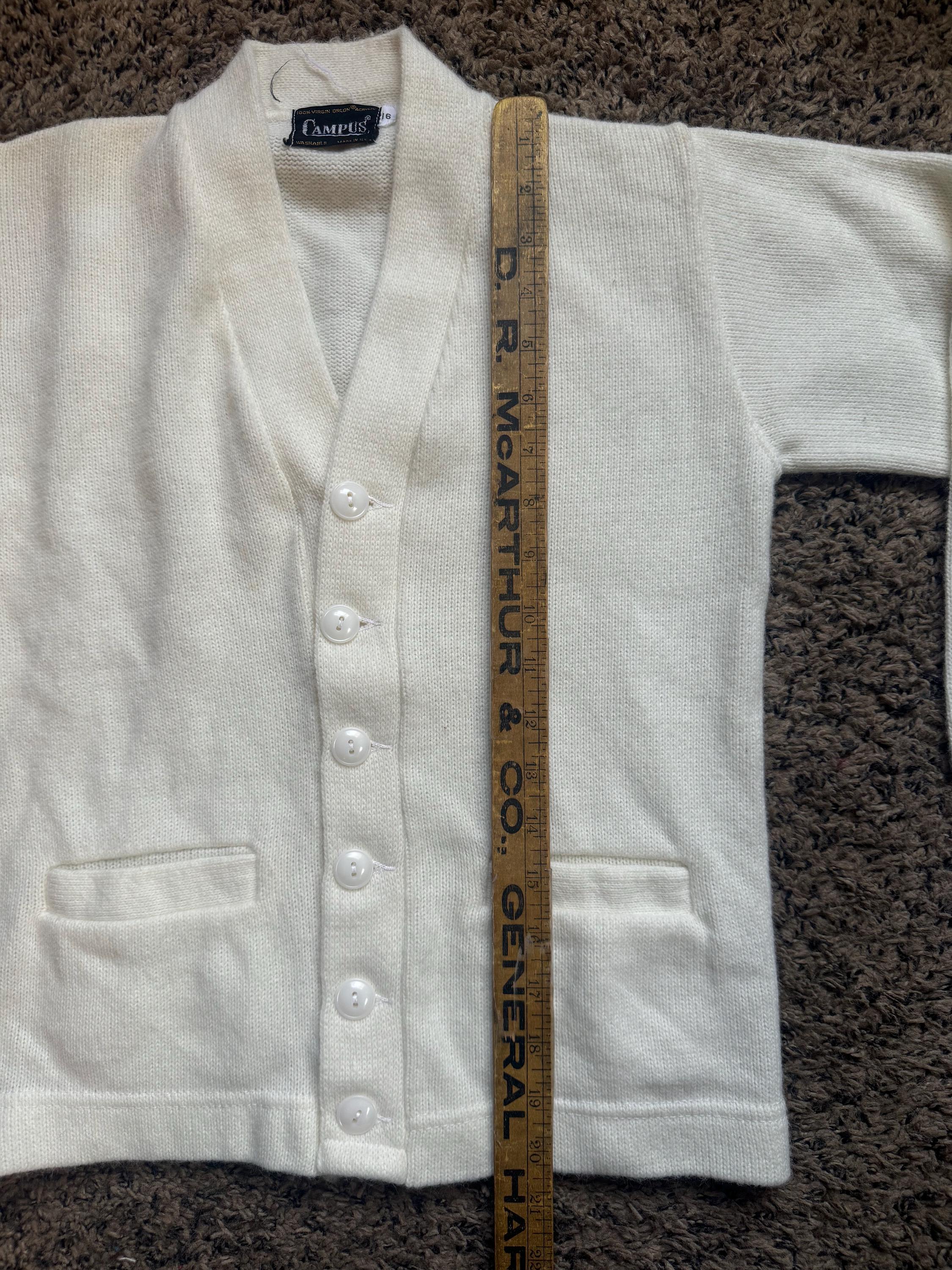 Vintage 1970's Campus Acrylic Cardigan Size S/XS - Etsy