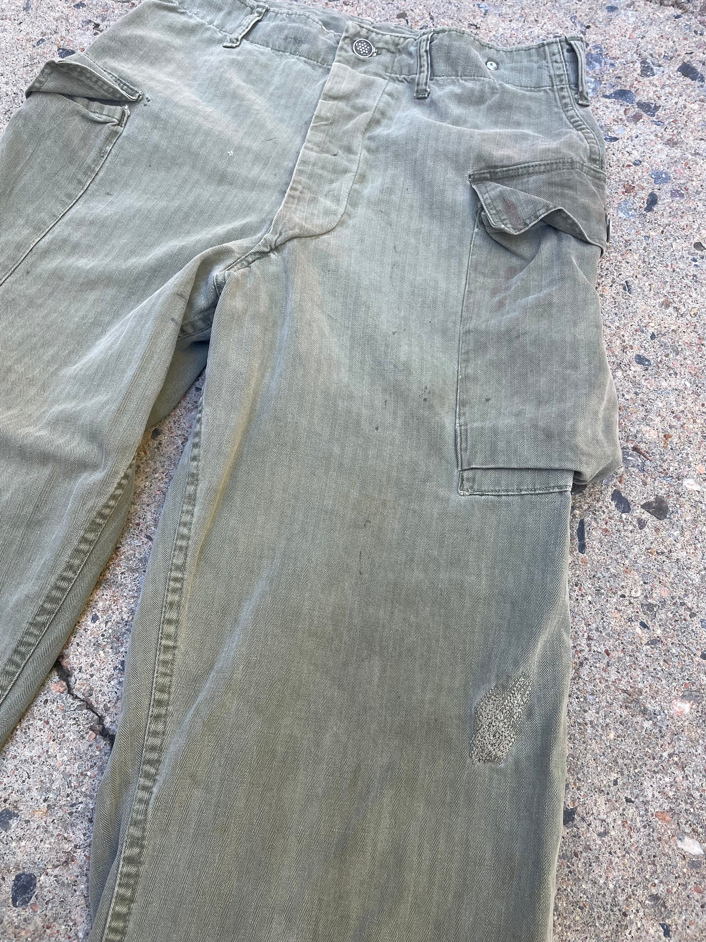 WW2 US Army HBT 13 Star Trousers Herringbone Twill Combat Cargo