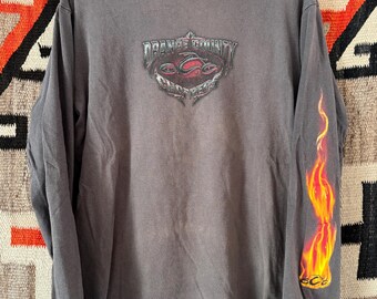 Tee-shirt Vintage Orange County Choppers Men XL - Noir, Motif Flames, Occasion Très Bon état