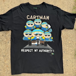1998 Comedy Central South Park Cartman Respect my Authority shirt size XL
