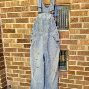 〜70s KEY Vintage Hickory Stripe Overalls 70s KEY Vintage Hickory Stripe Overalls denim-bib-overall