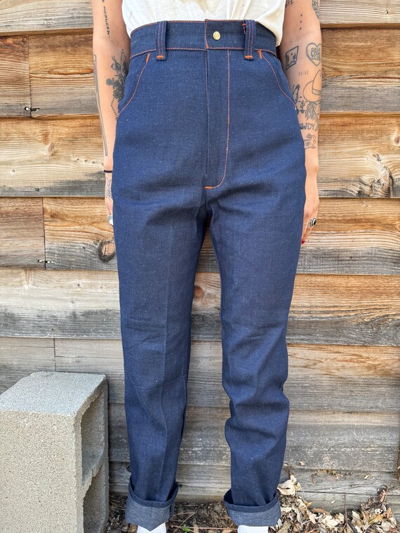 50s denim ranch pants deadstock