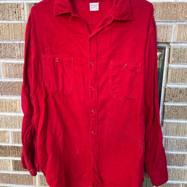 Vintage 1950’s Penney’s Sanforized all cotton button up size large