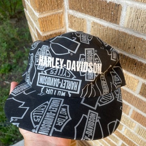 Vintage 1980’s 90’s Harley Davidson all over print trucker hat Snapback USA Made