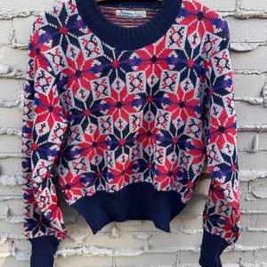 Vintage 1940er 50er Jahre Sport Engelhardt Wolle Pullover Gr. small