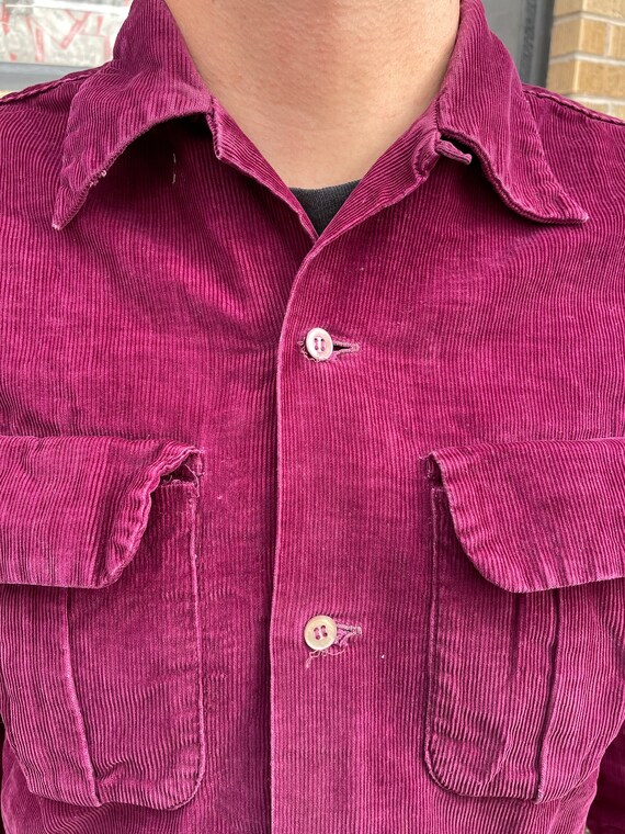 Vintage 1950’s Pilgrim corduroy button up shirt l… - image 3