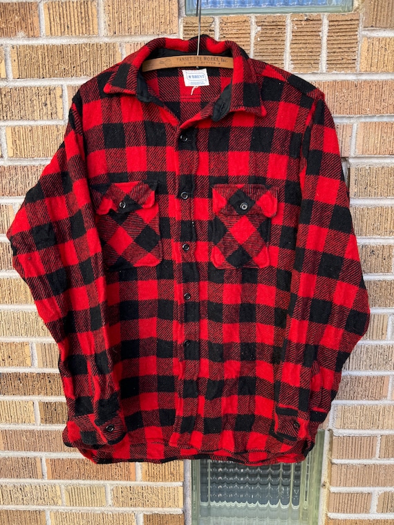 1950’s 1960’s Brent wool plaid flannel size XL