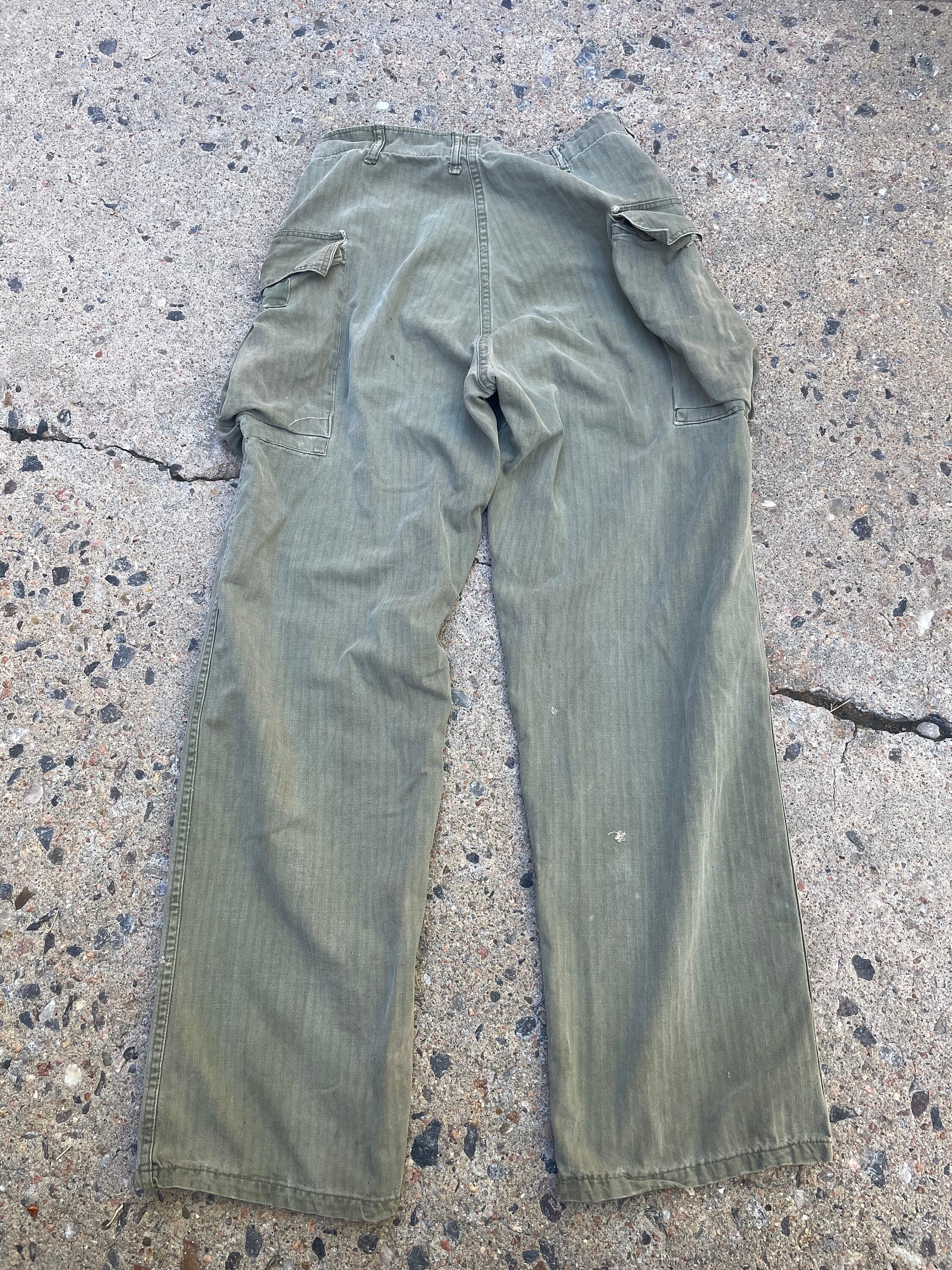 WW2 US Army HBT 13 Star Trousers Herringbone Twill Combat Cargo