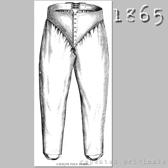 Mens Underwear Victorian Reproduction PDF Pattern Etsy