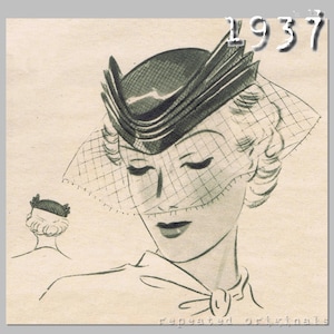 4 Hat Patterns 1930's Vintage Reproduction PDF Pattern - Etsy Australia