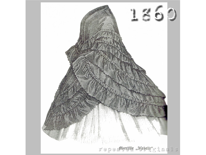 1840s-1850s-1860s Victorian Sewing Patterns     Mantle Isabelle