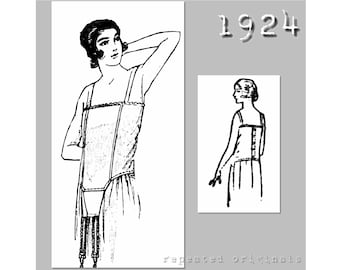 Ladies' Underbody (90cm/35" bust)  - Vintage Reproduction PDF Pattern - 1920's - made from original 1924 pattern